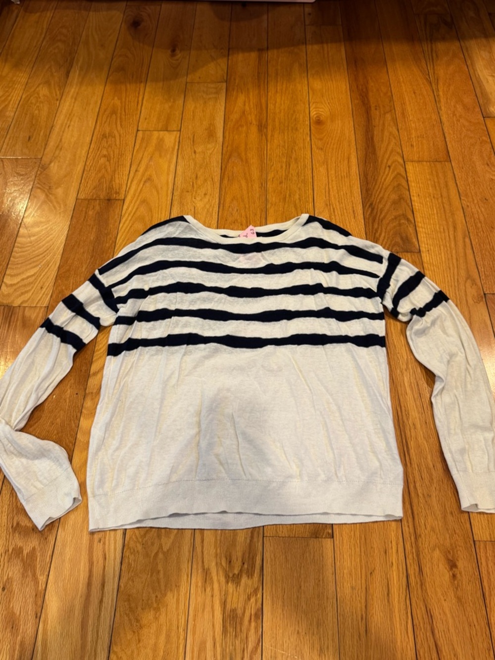 Splendid Navy & White Striped Short-Sleeve Crewneck Sweater